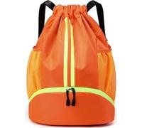 Sacs de voyage de grande capacité, sac de sport unisexe, cordon de serrage pour l'équitation l'escalade la natation, couleur : orange