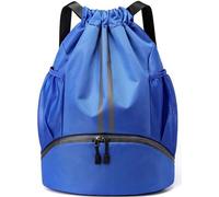 Sacs de voyage de grande capacité, sac de sport unisexe, cordon de serrage pour l'équitation l'escalade la natation, couleur : bleu