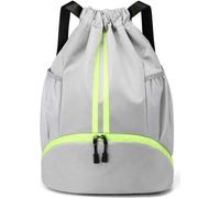 Sacs de voyage de grande capacité, sac de sport unisexe, cordon de serrage pour l'équitation l'escalade la natation, couleur : gris