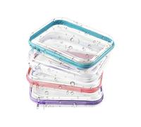 Sacs de voyage de maquillage à poche transparent - 4 pièces de rangement des pièces | Sacs à fermeture à glissière Clear PVC | Étui à crayon organisateur de toilette polyvalente pour les femmes de voy