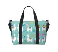 Sacs de voyage en alpaga lama pour femme, sac de sport, sac de sport, sac de sport, sac de sport pour la nuit, Noir , Taille unique