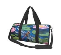Sacs de voyage et de sport de grande capacité avec poignées en forme d'anneau sur le dessus, sacs à main et sacs à bagages ronds pouvant être utilisés par les hommes et les femmes, Noir , Taille