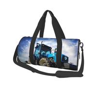 Sacs de voyage et de sport de grande capacité avec poignées en forme d'anneau sur le dessus, sacs à main et sacs à bagages ronds pouvant être utilisés par les hommes et les femmes, Noir , Taille
