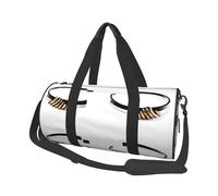 Sacs de voyage et de sport de grande capacité avec poignées en forme d'anneau sur le dessus, sacs à main et sacs à bagages ronds pouvant être utilisés par les hommes et les femmes, Noir , Taille