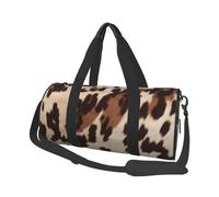 Sacs de voyage et de sport de grande capacité avec poignées en forme d'anneau sur le dessus - Sacs à main et sacs à bagages ronds pouvant être utilisés par les hommes et les femmes, Noir , Taille