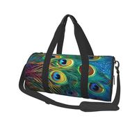 Sacs de voyage et sacs de sport de grande capacité avec poignées en forme d'anneau sur le dessus, sacs à main et sacs à bagages ronds pouvant être utilisés par les hommes et les femmes, Noir , Taille