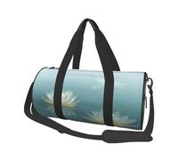 Sacs de voyage et sacs de sport en forme de libellule avec nénuphar - Poignées en forme d'anneau sur le dessus - Sacs à main et sacs ronds - Peuvent être utilisés par les hommes et les femmes, Noir ,