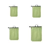 Sacs de voyage humides et secs, vert nuageux, lot de quatre pièces, L, vert | Organiseur d'articles de toilette pour équipement de natation, 4 poches zippées en nylon avec poignées