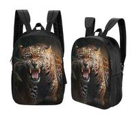 Sacs de voyage mignons imprimés en 3D Jaguar Sac à dos d'école pour enfants Sacs à dos double face décontracté en plein air Mode Sacs à dos décontractés pour enfants pour filles femmes 17 pouces