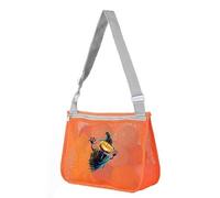 Sacs de voyage ou de friandises d'Halloween, sac de plage unisexe de dessin animé, sac de rangement de jouets en tissu maille, sac à bandoulière unique, sac de rangement coquillage, 02-Ghost, 9.84