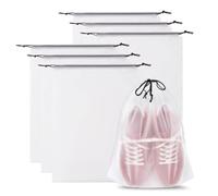Sacs De Voyage Pour Chaussures | Grands Organisateurs De Chaussures Transparents Avec Cordon | 6 Pièces Grands Transparents Portables Pochettes de Rangement Organisateur Femmes Adolescentes Valise Tra