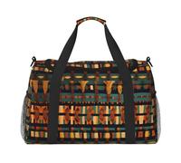 Sacs de week-end africains classiques imprimés pour femmes, sacs de voyage, articles personnels, sac de voyage, sac à bagages, accessoires de voyage, Noir , Taille unique