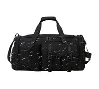Sacs de W nd pour Femme, Grand Sac de Sport imperméable, Sac à Dos de Bagage avec séparation sèche et Humide pour Cordes à Sauter, Bandes, Baskets, Serviettes, Gants d'intérieur, Noir, Refer to