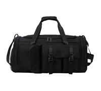 Sacs de week-end pour femme | Grand sac de transport imperméable | Sac à dos de bagage avec séparation sèche et humide pour cordes à sauter, bandes, baskets, serviettes, gants d'intérieur, Noir