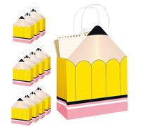 Sacs d'école - 12 pièces 10,24 pouces Papier en forme de crayon pour salle de classe, célébrer avec des décorations de fête, sac à école pour les fournitures de baby shower de vacances, matériau léger