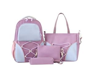 Sacs d'école Fixant les - 4 morceaux de routards, sac de papeterie et dossier | Sac à dos scolaire spacieux pour les courts voyages et les leçons, un ensemble de poche complet pour l'apprentis