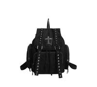 Sacs d'école pour filles, sac à dos gothique punk à grande capacité avec rivets, sacs de voyage pour étudiants avec design à clous croisés, sacs casual pour femmes, de collège