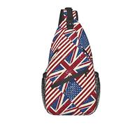 Sacs D'École Union Jack Sac A Dos Imperméable Sacoche Bandoulière Polyester Sac Poitrine Léger Petit Pour Enfants, Ados, La Randonnée