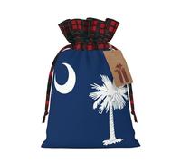 Sacs décoratifs réutilisables avec cordon de serrage - Motif drapeau de la Caroline du Sud