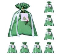 Sacs d'emballage de Noël | 8 sacs à friandises de Noël avec cordon de serrage | Décorations de fête pour et adultes pour arbres de vacances, festival, salle de classe, mariage