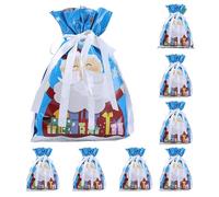 Sacs D'Emballage De Noël - Sacs De Cadeaux De Fête Pour Les Bijoux 8 Pièces - Réutilisables Cadeaux De Noël Fêtes Pour Amis Bijoux Mariage Gourmandises