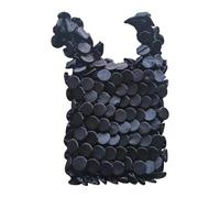 Sacs d'épicerie réutilisables - 18 x 14 x 2 cm, pochette lavable, sacs de courses pour les courses pour les trajets quotidiens et les voyages, Noir/blanc, Refer to description