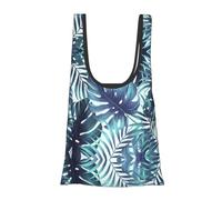Sacs d'épicerie réutilisables et lavables avec motif feuilles de palmier tropicales dans une pochette écologique