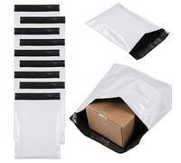 Sacs d'Expédition Imperméables Auto-Adhésifs et Opaques pour Colis Vinted, Boîtes à Chaussures, Vêtements Textiles, Couvertures et Serviettes de Bain - 40cm*60cm, Blanc (10pcs)