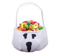 Sacs d'Halloween pour les tours ou les friandises - Sacs à goûter portables non tissés avec poignée, panier de rangement effrayant pour femmes, garçons, filles, adolescents, jeunes, sœur, fille