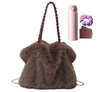 Sacs D'Hiver Femmes Pochette Grand Extérieur Ajustable en Peluche avec