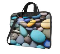 Sacs d'ordinateur portable pratiques imprimés de galets colorés élégants et protecteurs, style unique, Noir , 13 inch