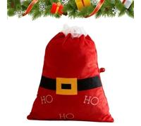 Sacs Du Père Noël À Cordon Pour Noël,Grand Rouge Santa À Cordon Réutilisable Décoration Maison - Pochette à Bonbons de - Pour Famille Amis Anniversaire Halloween Thanksgiving Nouvel An