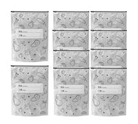 Sacs En Aluminium Pour Aliments - Lot De 10 Sacs Argentés À Fermeture Éclair, Sacss De Congélation Réutilisables En Aluminium, Scs Debout, Stockage Étanche Aux Arômes | Conception Durable Pour Les Étu