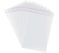 Sacs en cellophane transparent auto-scellants, sacs adhésifs pour biscuits, friandises pour bricolage, petits produits, aliments et emballages cadeaux (17,8 x 25,4 cm)