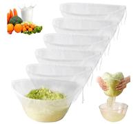Sacs en étamine pour égoutter 6PCS Sacs en étamine à fromage à mailles fines avec cordon de serrage réutilisable pour égoutter les garnitures de boulettes lait soja et jus noix