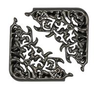 Sacs en métal avec Bords Clips, Protection pour de Livres en métal | Finitions décoratives avec Bord Creux 2 pièces - couvertures Antiques pour cahiers triangulaires, Dossier Angulaire