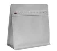 Sacs en Mylar, Sacs Avec Valve 50 Pièces Multicolores Plusieurs Tailles Thermoscellables À Fond Plat Ziplock(Grey,With valve 250g)