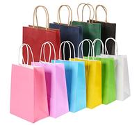 Sacs en Papier, BESCOST 40 Sacs Cadeaux, Poignée de Sac en Papier Kraft, Sac Cadeaux 21x15x8 cm, Mariage, Emballage, Vacances, Anniversaire, Noël, 130gsm