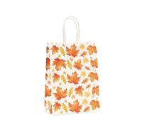 Sacs en papier citrouille d'automne d'emballage cadeau feuille d'érable for bonbons Bonbons Automne Thanksgiving Douche de mariage Anniversaire(Color 2)