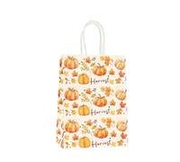 Sacs en papier citrouille d'automne d'emballage cadeau feuille d'érable for bonbons Bonbons Automne Thanksgiving Douche de mariage Anniversaire(Color 3)