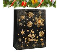 Sacs En Papier De Noël,Sac Réutilisable Portable Pliable - Sacs Fourre-Tout Pour Shopping Festival | Pour Sucrerie Chocolat Bijoux Adolescents Adultes Fête Shopping Voyage Nouvel An