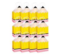 Sacs En Papier En Forme De Crayon En Vrac | Portable | 26x15x2cm | Retour Aux Sacs D'école | Soupchée Enseignante En Forme De Crayon | Facile À Utiliser | Pour Les Conférences De Vacances De Calcul De