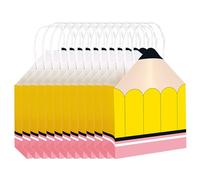 Sacs En Papier Forme Crayon - Sacs Cadeaux Forme Crayon Pour Rentrée Scolaire - Fournitures Semaine Appréciation Enseignants Fête Classe Lycée Université