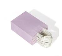 Sacs en papier marron avec poignées, fabriqués à partir de papier recyclé, construction à fond solide, compostables et réutilisables, adaptés pour de multiples utilisations, emballage en vrac (violet