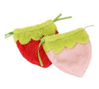Sacs en peluche fraise - Sacs de décoration de vacances - Sac de rangement en peluche fraise - Sac de rangement pour friandises - Draw String Design Party - Sac d'organisation de bonbons pour