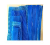 Sacs en plastique de maille, Sac en maille plastique bleu, rouleau de 1kg, largeur 1-30cm, manchon protection, résistant à l'usure, filet d'emballage isolant haute élasticité(Width 25cm)