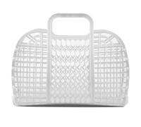 Sacs en plastique Jelly BABANA - Panier Cadeau Réutilisable | Sac de plage, de mariée, panier de Pâques - (Blanc)