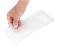 Sacs en PVA pour la Pêche, 50 Pièces, Sacs D'appât Durables et Biodégradables pour la Pêche à la Carpe, en Matériau PVA Blanc avec Ficelle de 20m