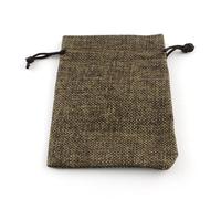 Sacs en toile de jute avec cordon, Sacs cadeaux en toile de jute avec cordon de serrage multicolore 13,5x9,5 cm 50pcs(Sienna)