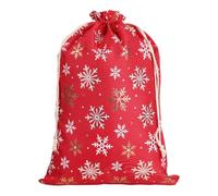 Sacs En Toile De Jute De Noël - Lin 30x40cm Cordon | Sacs Cadeaux En Toile De Jute Pochette En Lin De Coton Estampillée Feuille D’or | Sac Cadeau De Noël Moderne Et Simple Pour Les Cadeaux De Vacances